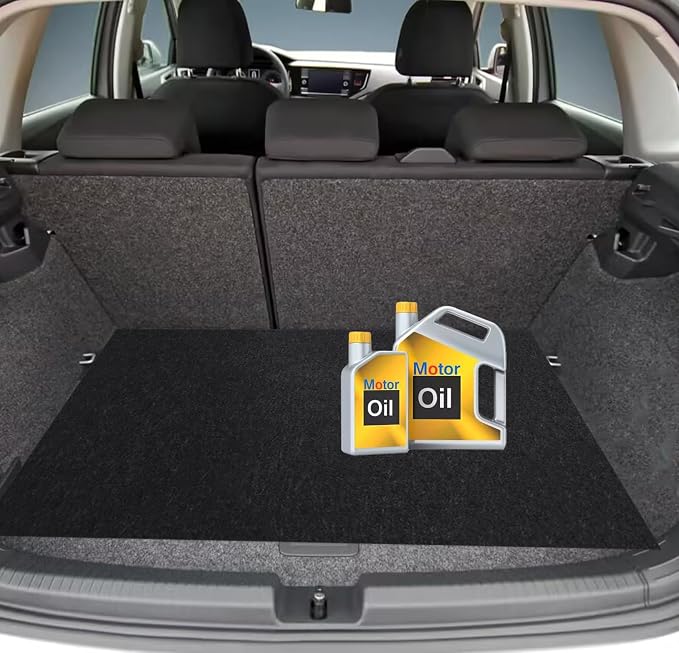 Nexboraque 2 Pack Garage Floor Mat, 60 x 36 Inch Oil Spill Mat for Under Car Driveway Mats with Waterproof Backing, Black Reusable Rubber Mat Garage Mat for Protecting Surfaces