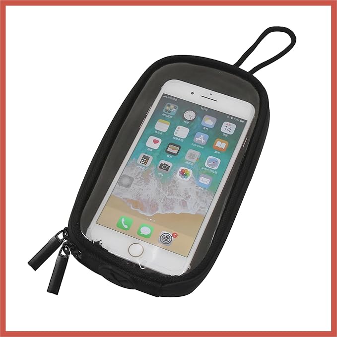 ACROPIX Universal 7'' Magnetic Tank Bag with Headphone Hole PU Leather Waterproof Motorbike Saddlebag for Motorcycle Car Parts