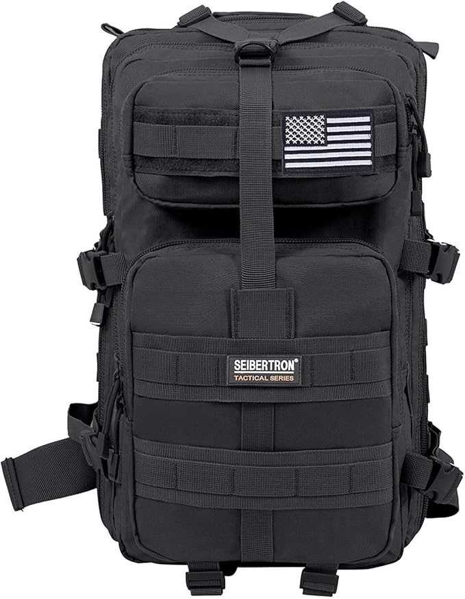 Seibertron Motorbike Backpack Motorcycle Bag Outdoor Sports Riding Package Black 37L