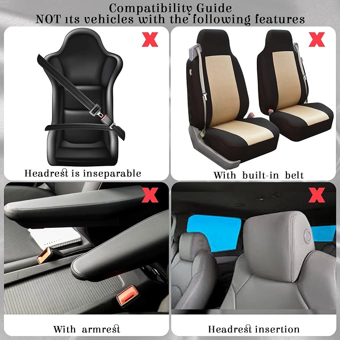 Estune 41 Pcs Black Red Car Accessories Set Automotive Seat Covers Steering Wheel Cover Seat Belt Pad Shift Sleeve Start Button Rings Armrest Cup Holders Vent Outlet Trim Scraper for Auto Interior