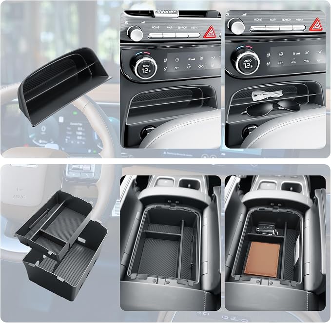 BIBIBO 3Packs for 2026 Hyundai Palisade Center Console Organizer 2026 Hyundai Palisade Calligraphy Console Tray 2026 Palisade Console Insert Tray 2026 Palisade (ONLY FIT Palisade Calligraphy)