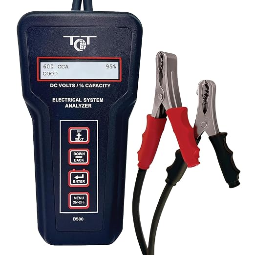Professional Battery Tester for 6V 12V 24V 36V Systems – Digital Load Tester for Car Automotive Alternator & Starter Analyzer with Bluetooth Printer – B500 by Tech Professional Service Tools