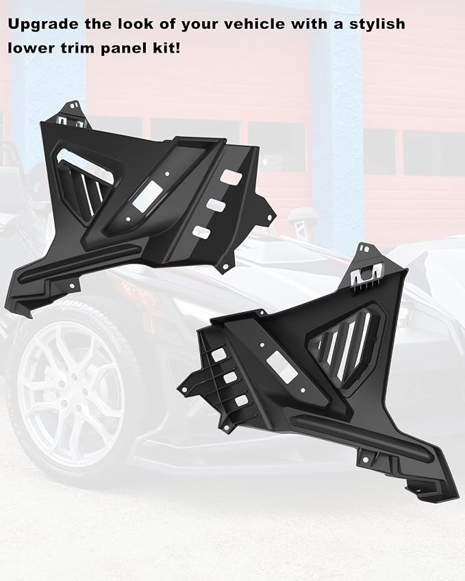 Front Lower Accent Panel Kit for Slingshot, Decorative Plate Daytime Running Lights Trim Panel Upgrade Kit for Polaris Slingshot S SL SLR R LE 2020-2023 Accessories