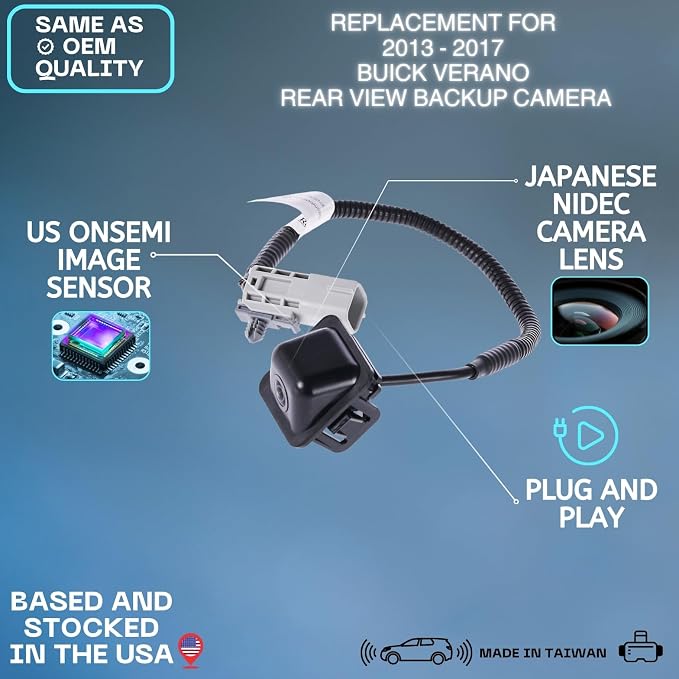Backup Camera Replaces for 2013-2017 Buick Verano OE Part # 84192898, 22806051