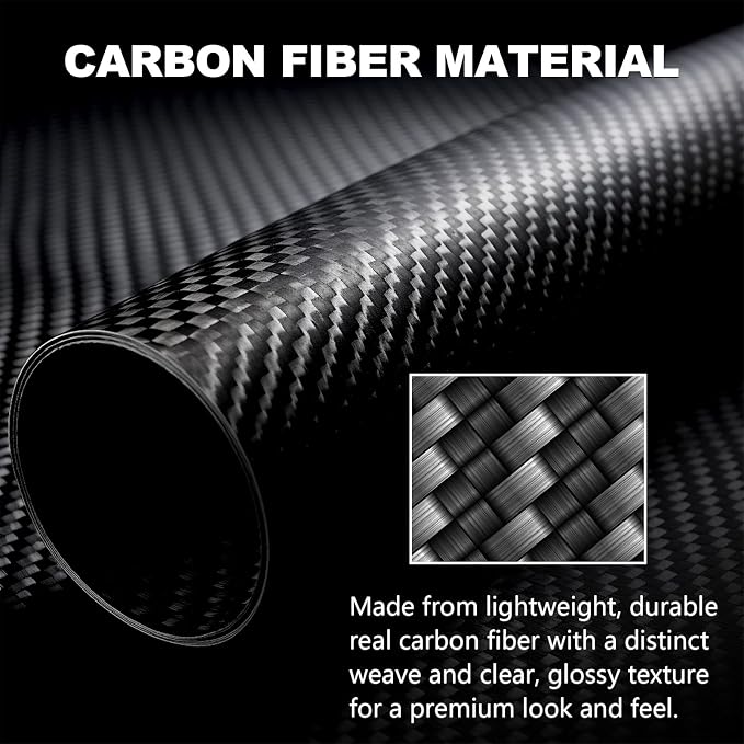 31 PCS Real Carbon Fiber Interior Trim Kit Compatible with Ford Mustang 2015-2023, Center Console Display Panel Trim AC Air Vent Trim, Interior Decor Sticker Accessories