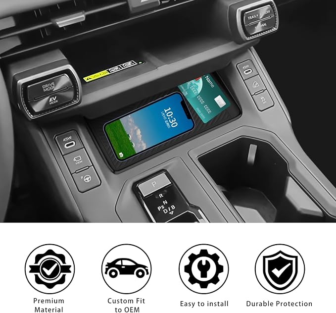 Silicone Liner Mat Compatible with for Toyota RAV4 2026 Anti-Slip Anti-Scratch Center Console Liner Pad Noise Reduction Center Console Liner Pad RAV4 Interior Accessories
