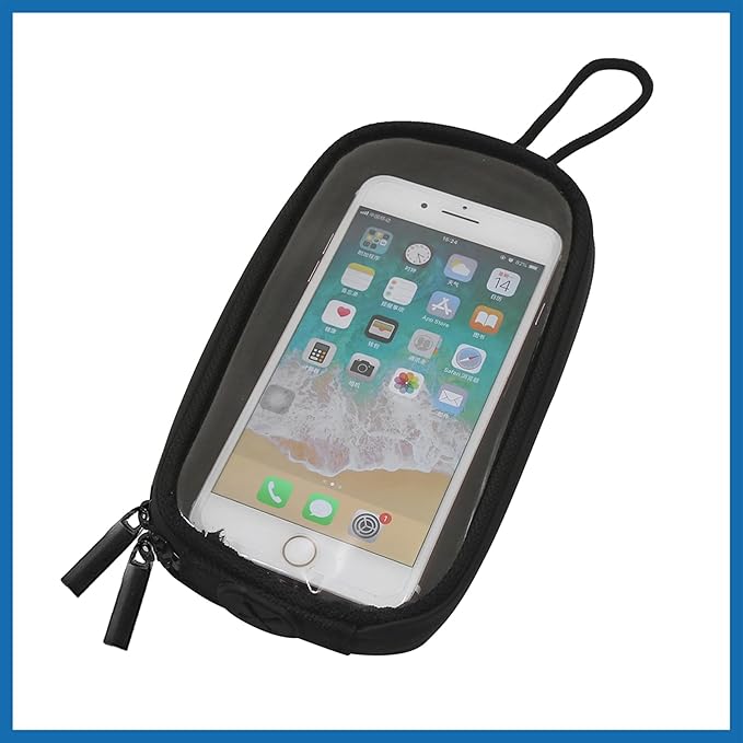 Universal 7'' Magnetic Tank Bag with Headphone Hole PU Leather Waterproof Motorbike Saddlebag for Motorcycle Item Replacement