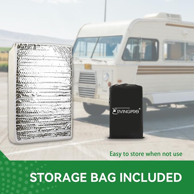 2 Pack RV Skylight Insulators 14" x 14" and 14" x 22" RV Vent Insulations for Vent Inside Camper Trailer, with Storage Bag