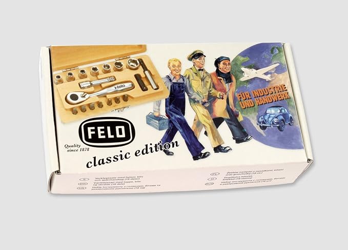 Felo XS 18 Classic 18 pc Wood Case Set - Metric