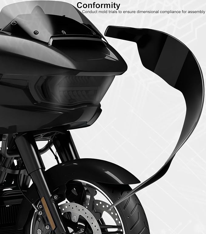 Headlight Lens Headlamp Protection Headlight Cover Compatible with Harley CVO Road Glide FLTRXSE 2023-2025 & Road Glide/ST 2024-2025 (Black)