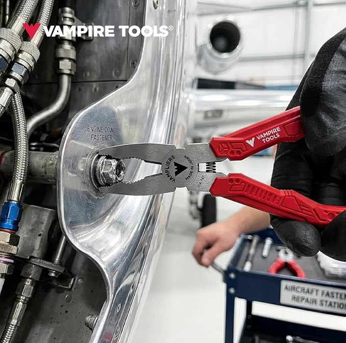 VAMPLIERS 6.25" Stripped Screw Extractor Pliers. Made in Japan. Time-Saving Screw Removal Tool Quickly Extracts Rusted, Stuck, Damaged Screws & Fasteners.