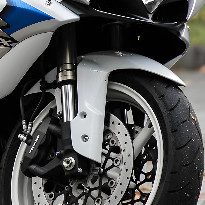 Motorcycle Front Fender, for Suzuki GSX-R600 GSXR750 2006-2010 / GSXR-1000 2005-2008 K5 K6 K7 K8, Mudguard Protector Splash Guard Fit Fairings Kit Parts (Gloss White)