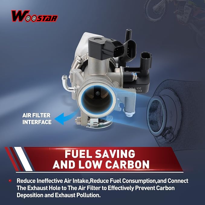 WOOSTAR Motorcycle Fuel Injection Throttle Body Replacement for GY6 Engine 169cc 170cc EFI Jonway GTX 250 EFI 200