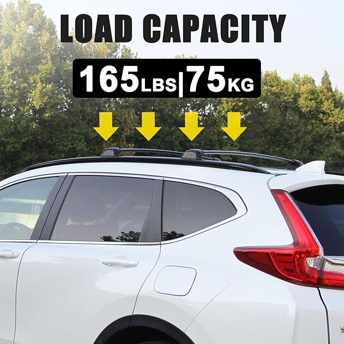 Roof Rack Side Rails & Cross Bars Compatible with Honda CRV CR-V 2017-2022 | Roof Luggage Carrier Rack Rails Crossbars Kit (4PCS)