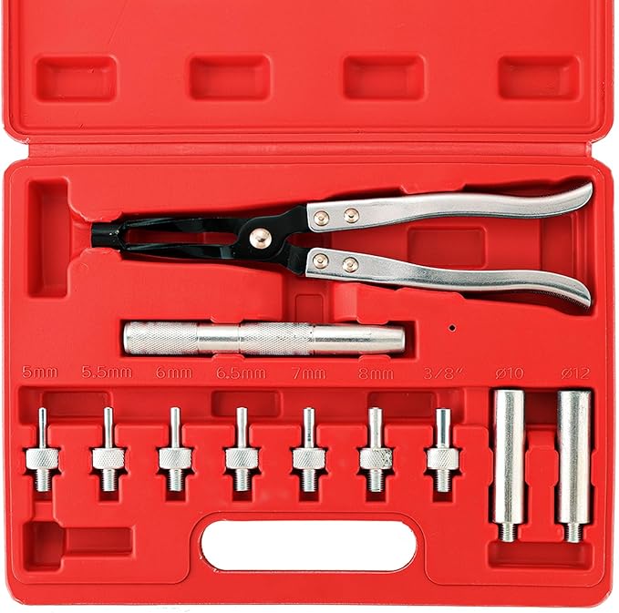 11PCS Valve Stem Seal Remover and Installer Tool Kit | Valve Seal Removal Kit with Pliers, Drive Handle, Sockets, Adapters, Valve Stem Installation Tool