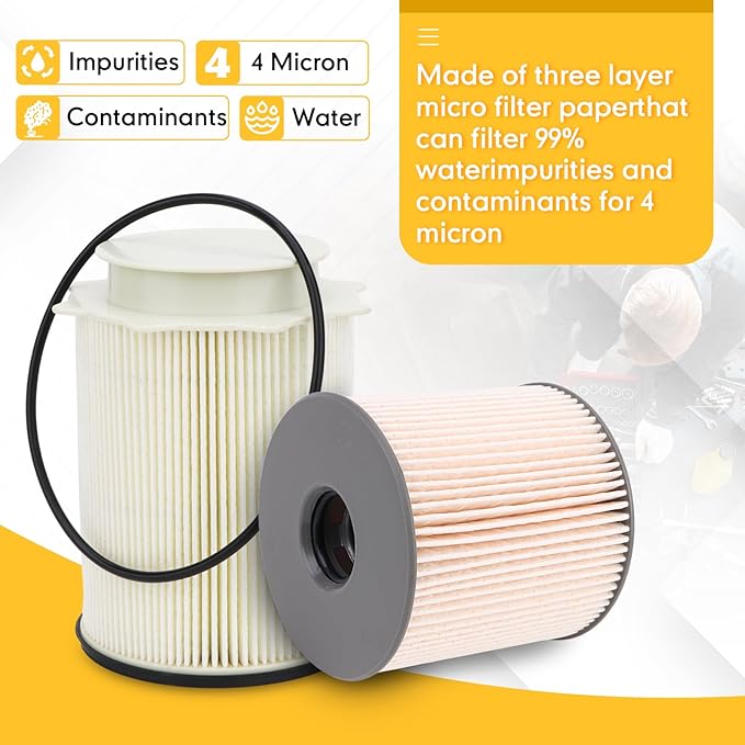 6.7L Cummins Fuel Water Separator Filter Fuel Filter Kit - Replaces 68436631AA，68157291AA - Compatible with Dodge Ram 2500/3500/4500/5500 （2019-2024）
