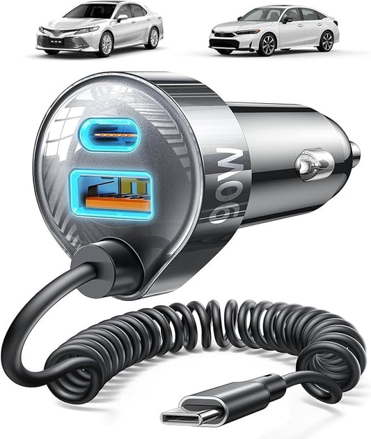 LISEN 90W for iPhone 17e 16 15 Pro Max Car Charger USB C Fast Charge,Super Fast for iPhone 15 16 17 Pro Car Charger USB C Adapter for iPhone 17 16 15 Air ProMax Plus,Samsung Galaxy S26 Ultra, Android