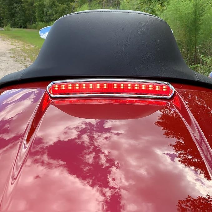 Custom Dynamics High Mount LED Light for 2014+ HD Touring - Chrome/Red