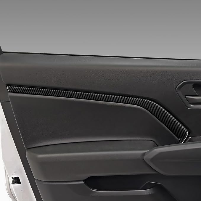 Youtaiche 4PCS ABS Carbon Fiber Car Door Panel Trim Cover for 2023 2024 2025 2026 Chevy Colorado/GMC Canyon Sticker Accessories