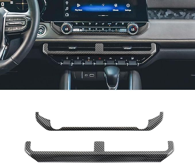 Interior Trim for Colorado Canyon 2023-2026 Carbon Fiber Gear Shift Panel with Steering Wheel Trim