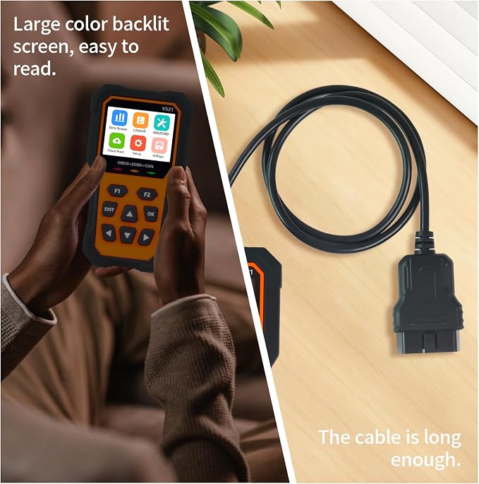 V521 Classic Enhanced OBD2 Scanner Diagnostic Tool, Automotive OBD car Code Reader Diagnosis Engine Light with Reset Fault for All Cars Since 1996 (Orange)
