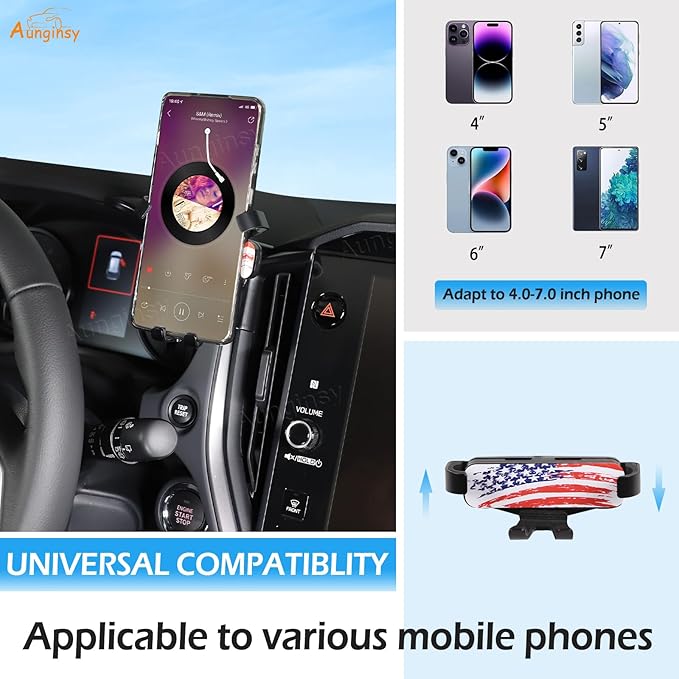 Car Phone Holder Compatible with Subaru Crosstrek 2024+ & WRX 2022+, Center Console Air Outlet Vent Panel Mobile Phone Mount Dashboard Hands-Free Universal Cell Phones Navigation Bracket Accessories