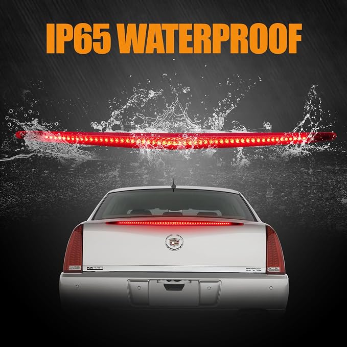 Third 3rd Brake Light LED for 2006-2011 Cadillac DTS, High Mount Rear Brake Lights Assembly for 06-11 Cadillac DTS, Waterproof Center Cab Lamp Stop Light (RED)