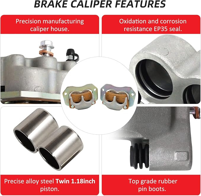 M MATI Rear Brake Caliper for Polaris RZR-4-900 RZR-S4-1000 General-4-1000 Ranger-Crew-1000 PRO-XD-4000/Crew 1912277 1912278