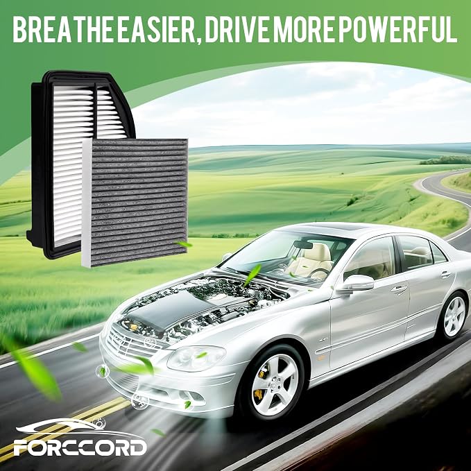 Engine & Cabin Air Filter Fit for Honda CR-V CRV CR V 2012-2014 L4 2.4L Activated Carbon Cabin Filter Replacement CF10134 CA11258 Car Accessories