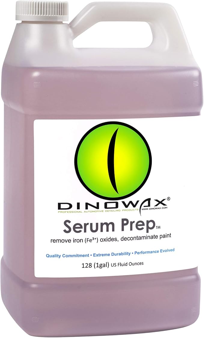 Dinowax - Serum Prep - Automotive Paint Preparation - Vehicle Rust and Oxidation Remover - Professional Grade (128 Oz)