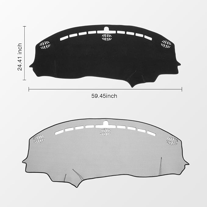 KUST Black Dash Cover for Dodge Challenger 2015-2022 2023 2024 Left Hand Driving Non-Slip Dashboard Cover Interior Accessories for Dodge Challenger Custom Fit Dash Mat Sunshade No Glare