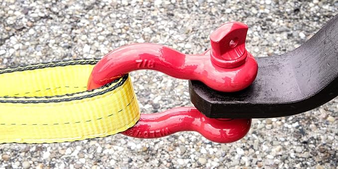 Mytee Products (8 Pack 3/4" Anchor Shackle Forged Carbon Steel w/Alloy Screw Pin WLL # 4.75 Tons (9,500 lbs) | Double Rust Protection Heavy Duty D Ring Shackle for Towing, Rigging & Vehicle Recovery
