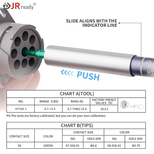 JRready 3-in-1 Contact Tester Automotive Tools,Detachable Electric Shock Tension Test Kit for Electronic Connectors ST5242-HT250 Contact Retention Test Kit