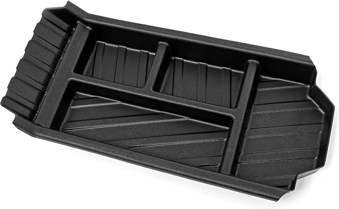 Rough Country Center Console Organizer Tray for Tesla Cybertruck (2024–2025) - Custom-Fit TPR Storage Insert, Raised-Edge Spill Protection