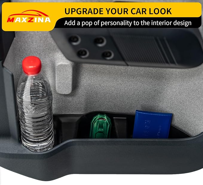 Center Console Organizer Bundle with 2022-2025 Ford Maverick Door Side Storage Tray 4PCS Side Door Storage Box Console Tray ABS Plastic for 2024 Maverick Accessories