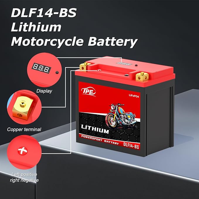 YTX14 12.8V 8Ah Lithium Battery – Lightweight, Fast Charging, Reliable Start, Fits Motorcycle, ATV, UTV, Jet Ski