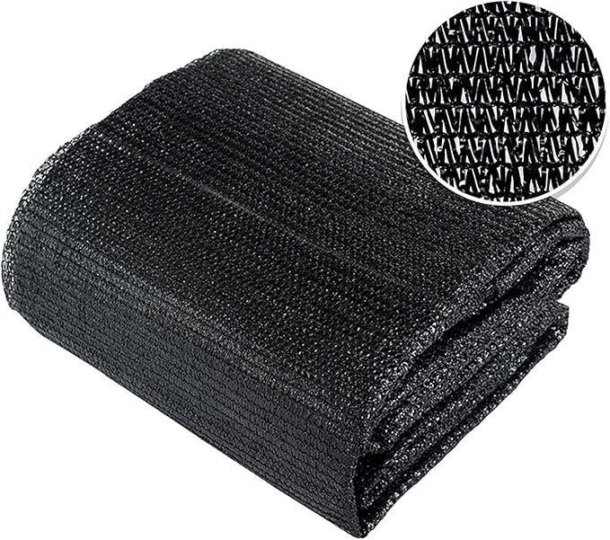Shatex 90% 8x15ft Sun Shade Fabric for Pergola Cover Porch Vertical Screen, Black