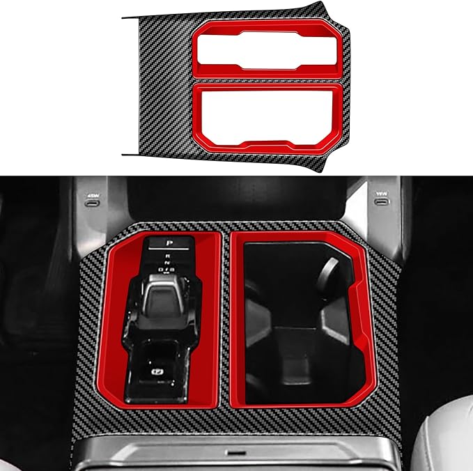 Console Gear Shift Panel Cover Trim Protective Frame Compatible with Toyota RAV4 XLE Premium/LE/SE/XSE/Limited 2026+, Center Console Gear Shift Panel for RAV4 2026, ABS Carbon Fiber Gear Shift Frame