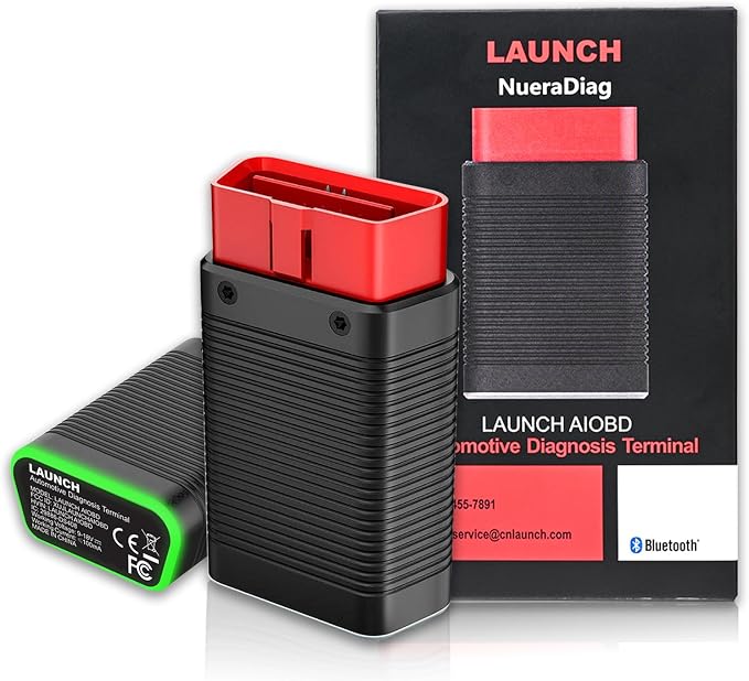 LAUNCH AIOBD Bluetooth OBD2 Scanner, Free Engine Diagnostics, Optional Subscription for Full System & Reset Functions, AI Code Explain, Cost Estimate, iOS Android, 1996+ OBDII Cars