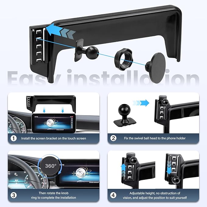 Car Phone Holder for Benz GLC 2016-2019,Benz C-Class 2015-2018- for MagSafe Magnetic Cell Phone Mount for GLC Accessories 7 inch Screen - Strong Magnets for iPhone