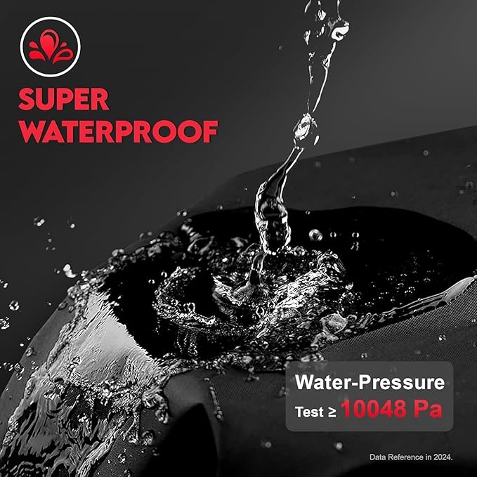 Comnova Motorcycle Cover 104 Inch - 600D Waterproof Outdoor Motorcycle Cover with Lock Hole, Powersports Vehicle Covers with All-Season Protection for Motorcycles
