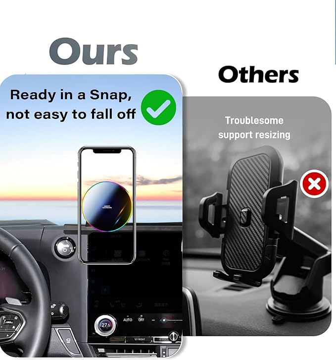 Car Phone Holder for Lexus GX 2024 2025 Accessories Apply to 14 Inch Touchscreen 15W Fast Wireless Charger Screen Fixed Clip HandsFree Cell Phone Mount 360° Rotation