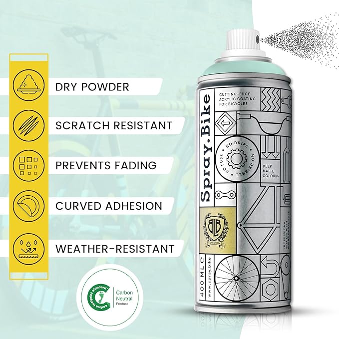 Spray.Bike Spray Paint | Designed Mainly for Bicycles | Multi-Use Acrylic Spray Paint for Metal, Plastic | High Coverage Bike Paint, 400ml, Misty