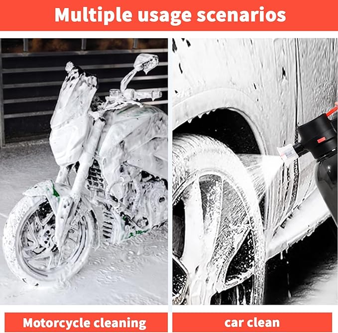Electric Foam Sprayer for Car Wash, 130 PSI Battery Powered Cordless Foam Cannon, 2-Liter Portable Foam Pump Sprayer 2026 New Upgrade