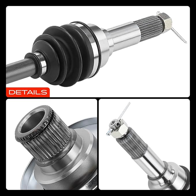 A-Premium Pair (2) Rear CV Axle Shaft Assembly Compatible with 2002 Yamaha Grizzly 660 YFM660F/YFM660FH 4x4, Driver and Passenger Side, Only For 2002 Year, Replace# 5KM-2530V-00-00