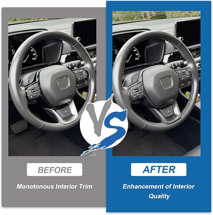 Carbon Fiber Steering Wheel Cover Compatible with 2023-2026 Honda CR-V CRV