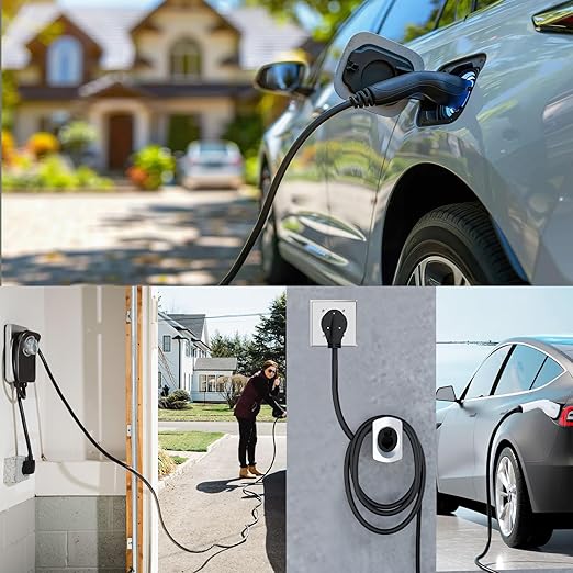 NEMA 14-50 Outlet 50 Amp EV Charging Receptacle with Wall Plate,NEMA 14-50R EV Power Outlet,125/250 Volt,50 Amp EV Outlet for Electric Vehicle Charging,RV and Large Appliance,3-Pole 4-Wire,ETL Listed