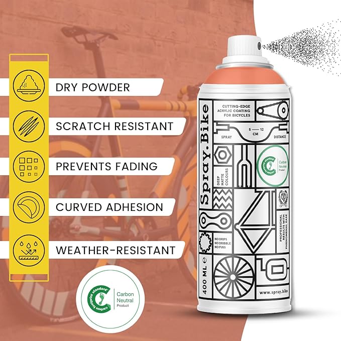Spray.Bike Spray Paint | Designed Mainly for Bicycles | Multi-Use Acrylic Spray Paint for Metal, Plastic | High Coverage Bike Paint, 400ml