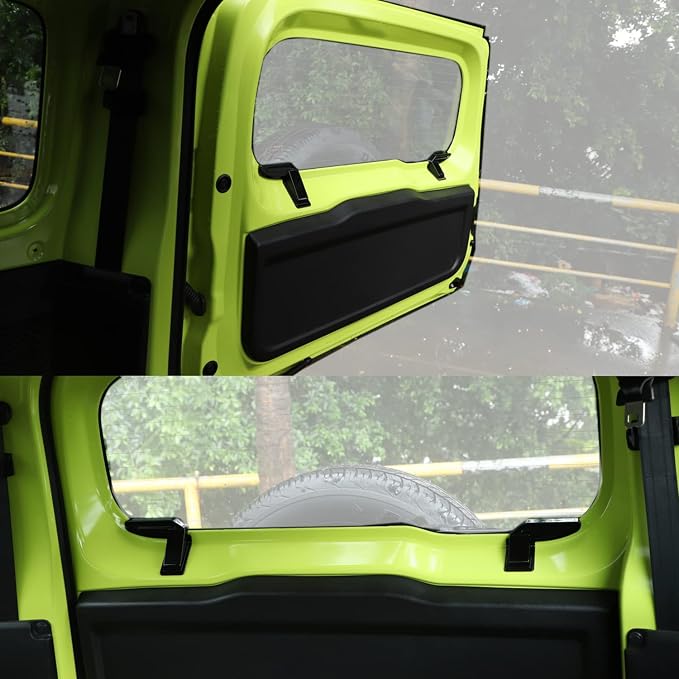 YOCTM 2-PACK ABS Rear Windshield Heating Wire Protection Cover Compatible with Suzuki Jimny 2019 2020 2021 2022 2023 2024 2025 JB64 JB74W Black Protector Cover Trim (Black)