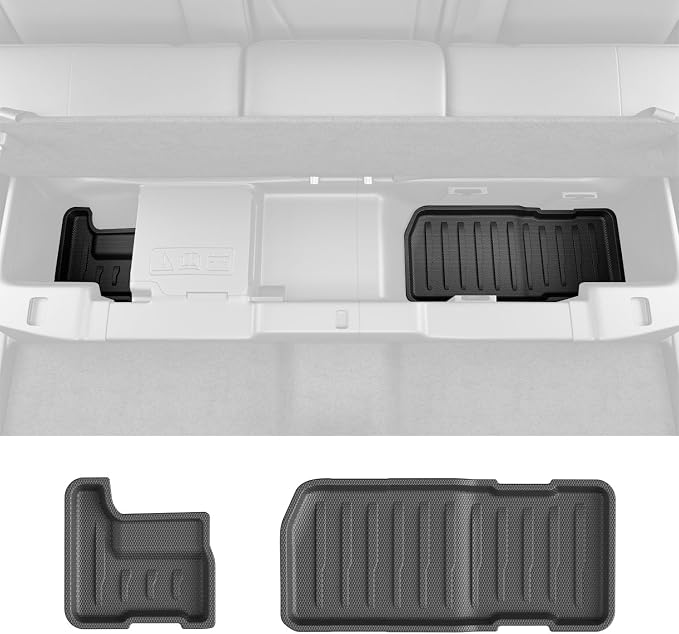 powoq 2nd Under Seat Storage Mat Compatible with 2022-2025 Ford Maverick Rear Bumper Step Pad Hybrid UnderSeat Organizer Mat Replacement for 2022-2025 Ford Maverick Accessories